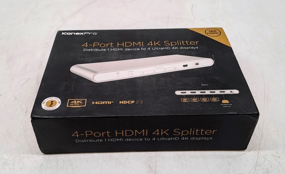 KanexPro 4-Port HDMI 4K Splitter 4k Ultra HDCP 2.2 SP-HD20-1x44k