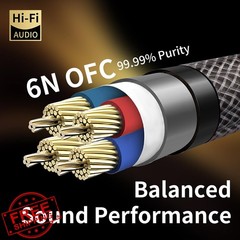 YYTCG Speaker Cable 6.56ft/2m OFC Banana Plugs
