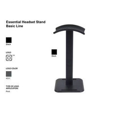 Universal Metal Headphone Stand Weighted Gaming Headset Holder Desk Organizer Bl