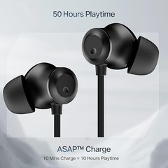 Boat Rockerz Prime 255Z, Spatial Audio Tech, Dual Pair, 50H Battery Onyx Black