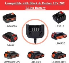20V Lithium Battery Charger LCS1620 For Black Decker LBXR20 LB2X4020 LBXR16 LB20