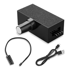 4-Pin 12v PWM Fan Controller with USB-C Power Supply and 4-Pin 5-Way Splitter