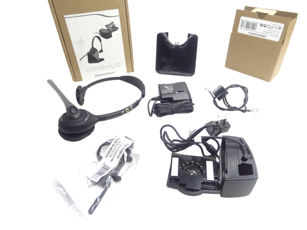 Plantronics CS510/HL10 Wireless Headband MONO Headset & Stand Free shipping