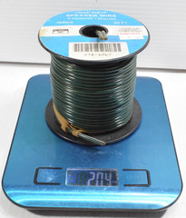 RADIO SHACK 16GA 2 CONDUCTOR COPPER STRANDED SPEAKER WIRE 50′ OPEN SPOOL PARTIAL
