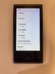Apple iPod nano 7th Generation Space Gray (16 GB) Works Great
