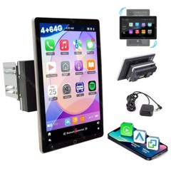 Android 13 Double Din 10.1″ Rotatable Touch Screen Car Stereo Radio Carplay GPS
