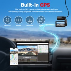 REDTIGER 64+128G A4 Dash Cam Front and Rear 4K Dash Camera 2″ Touch Screen