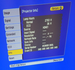 Epson PowerLite 980W 2,763 HOURS W/ POWERCORD AND REMOTE