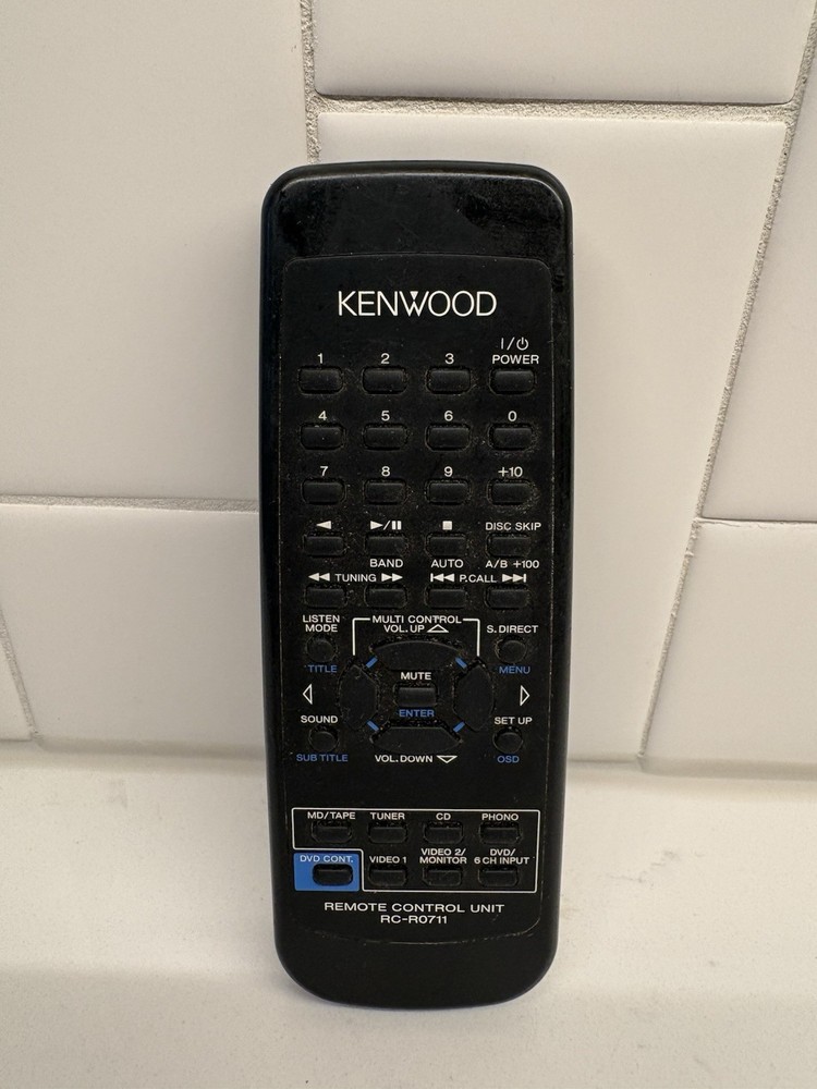 Genuine Kenwood RC-R0711 Audio System Remote Control Unit Black Tested