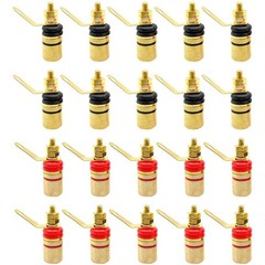 20Pcs Amplifier Speaker Terminal Binding Post 4mm Banana Plug Socket Connector