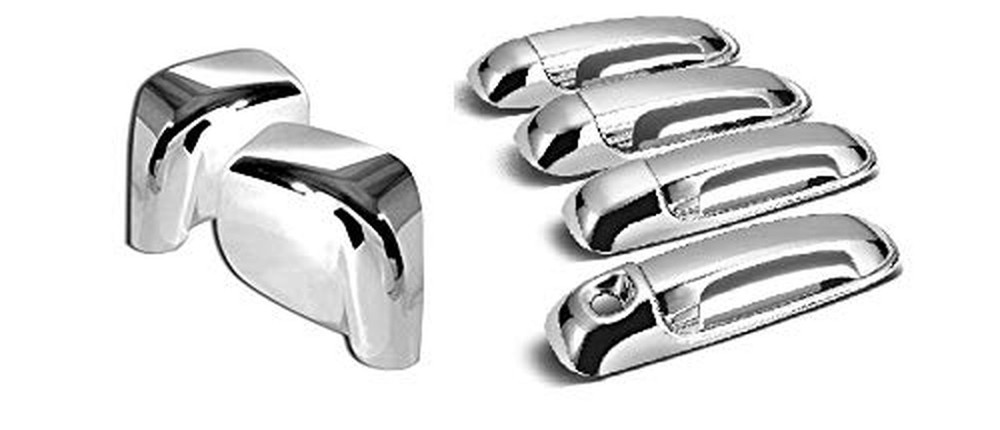 Chrome Durable ABS Door Handle Cover and Door Side Mirror Cover Trim Kit for …