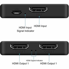 HDMI Splitter 1 in 2 out 4K, HDMI Splitter 1 To 2 Amplifier For Full HD 1080P 3D