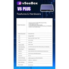 Vseebox V6 Plus Version Voice Control, 8K HDMI, Android 14, 4GB RAM, 64GB