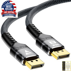 Displayport 2.1 16K DP Cable 8K@120Hz/60Hz 4K@240Hz 80Gbps HDR Video Audio Cable