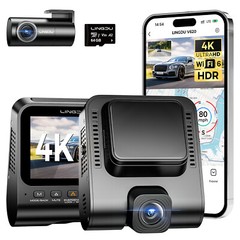 V620 4K+1080P Dual Dash Cam ADAS WiFi 6 GPS Cars Recorder Parking Mode Free 64GB