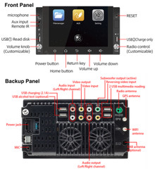 Android 13 CarPlay GPS WiFi 10.1″ Double 2Din Touch Vertical Car Stereo Radio BT