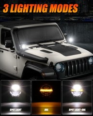 AUXBEAM 4″ Inch LED Work Light Bar SPOT Driving Fog Pods DRL Offroad ATV Truck