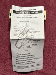 DURABRAND PH-301 Trim Phone, Desk Or Wall Mountable, NIB