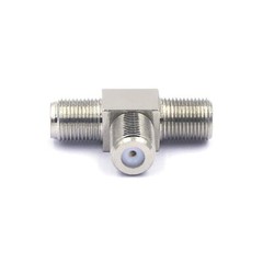 F Type Connector Triple 3 Way Splitter TV RF Coaxial Coax Adapter USA