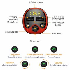 Bluetooth Car FM Transmitter MP3 Player Adapter Kit USB Charger Wireless
