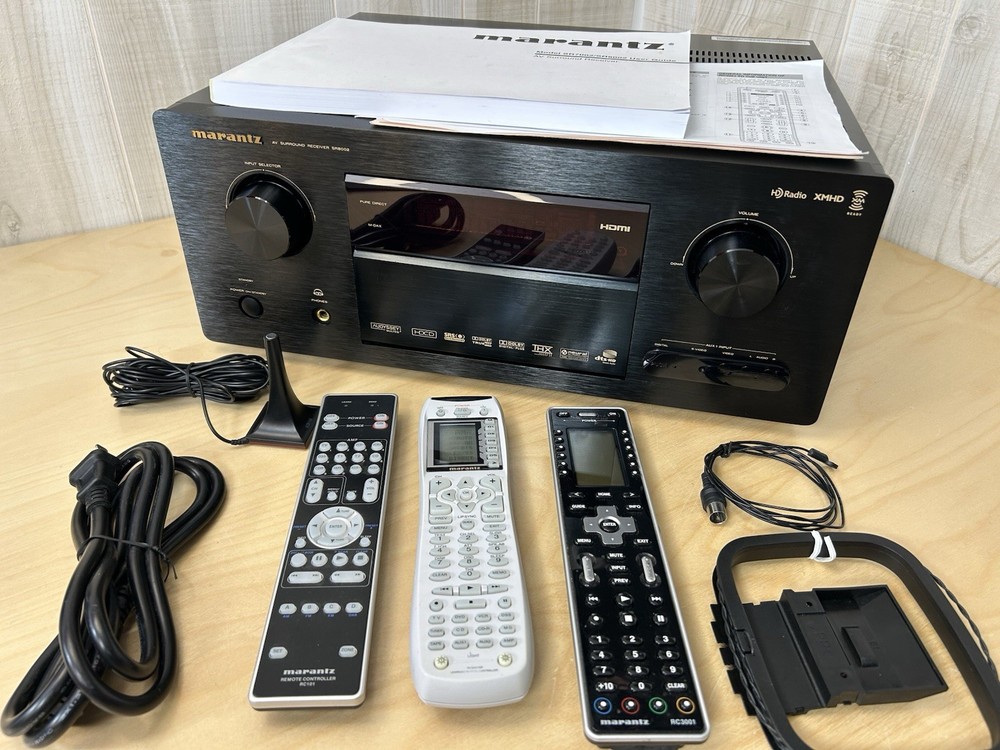 Marantz SR8002 7.1-Channel A/V Receiver Dolby Digital THX DTS HDMI Bundle VGC