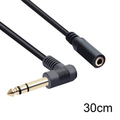 6.35mm 1/4″ Male to 3.5mm 1/8″ Female Right Angle Male Stereo Jack Adapter Cable