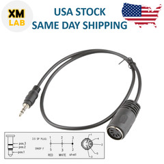 5Pin DIN Female to 3.5mm Male AUX 3.5 Headphone Stereo Jack Adapter Cable 0.5M