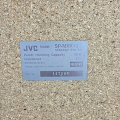 JVC Speakers Pair of MX-K10 Bass-Reflex Speakers Replacement Silver Japan USED