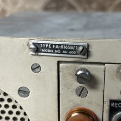 G.R.M FA-8165B/1 Audio Unit Model AU-600 Untested Militaria Aviation