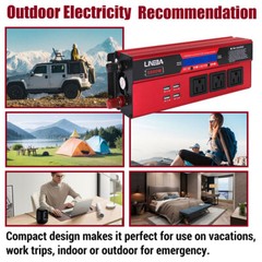 5000W Convertidor 12V A 110V / 24V A 110V Para Carro Auto inversor de corriente