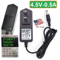 4.5V 0.5A AC/DC Adapter Power Supply for Home Electronics with 5.5×2.1mm Plug