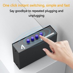 4-Port RCA Composite Video Audio AV Switch Selector Switcher Splitter Box 4-Wayp