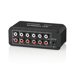 Mini 1-IN-5-OUT Audio Switcher Box HiFi Stereo RCA Audio Splitter / Selector