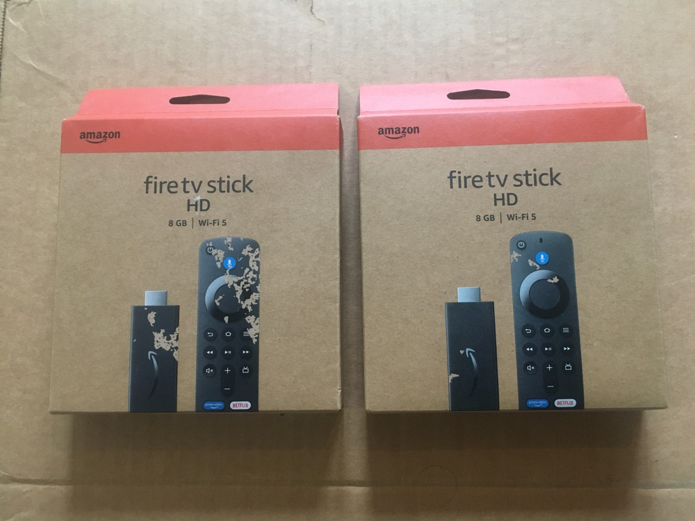 LOT of 2 – Amazon Fire TV Stick HD 8GB with Alexa Voice TV Remote