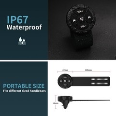 Green Bluetooth Media Remote – Waterproof Steering Wheel Control for iOS/Android