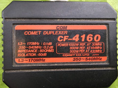 Duplexer 1.3-170MHz / 350-540MHz – In/Out: PL-259 – Comet CF-4160