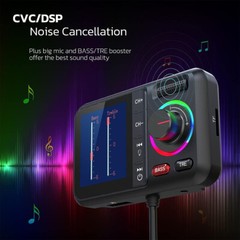 Bluetooth 5.0 Car Wireless FM Transmitter Adapter USB PD Charger AUX Hands LOT
