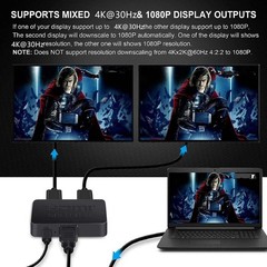 HDMI Splitter Video Distributor Amplifier Dual Display For Laptop 1 in 2 Out