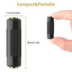 PASOW 3.5mm to Stereo Jack Audio Adapter Female/Female 5 Pack