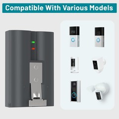 2 Pack 8000mAh Rechargeable Battery and Charger Station for Ring Doorbell 2/3+/4