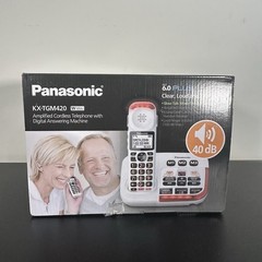 Panasonic KX-TGM420W Amplified Cordless Phone w/Digital Answering Machine