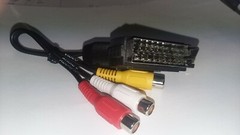 SCART male to 3 RCA Composite Audio Video female 8″ long adapter, 21Pin to 3 RCA