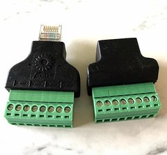 Ethernet RJ45 Male/Female Screw Terminal 8Pin CCTV Digital DVR Adapter Connector
