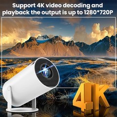 4K Mini Projector Android LED 1080P WiFi Bluetooth HD Portable Home Theater HDMI