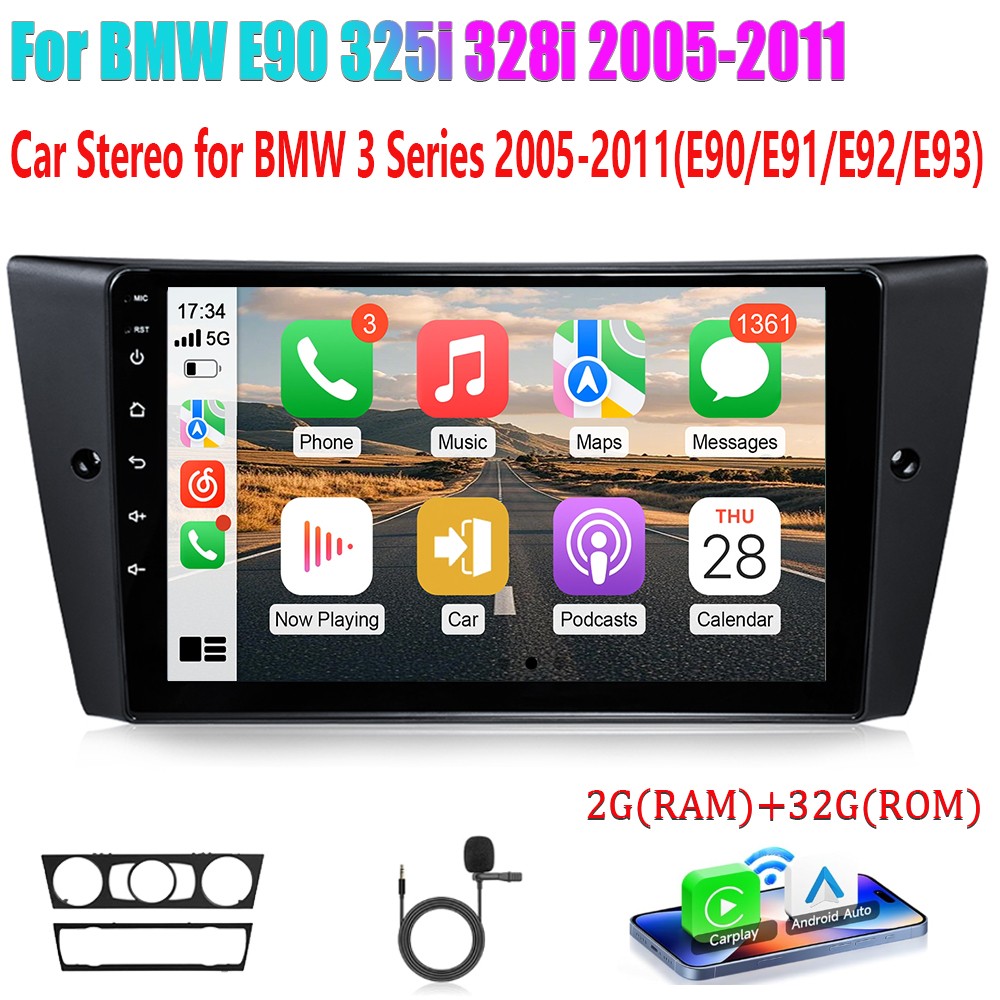 Car Radio for BMW 3Series 325i 328i 335i 2005-2011 (E90/E91/E92/E93) WIFI 2+32GB