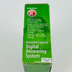 Radio Shack Extended Capacity Digital Answering System 60 Mins Answering Machine