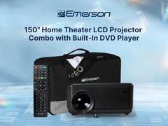 Emerson EVP-2501C 150″ Home Theater LCD Projector Combo with Built-In DVD Player