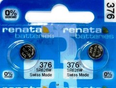 376 RENATA SR626W (2 piece) SR626SW SR66 WATCH BATTERY New Authorized Seller