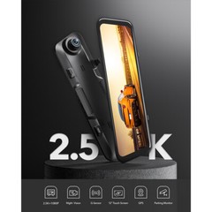 WOLFBOX 12″ Mirror Dual Dash Camera Front & Rear Dash Cam With WiFi&GPS for Cars