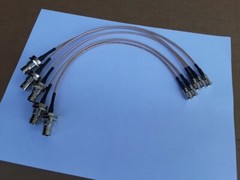 5 pack US MADE BNC female to 1.0/2.3 DIN male RG179 SDI pigtail cable 75ohm 1 FT